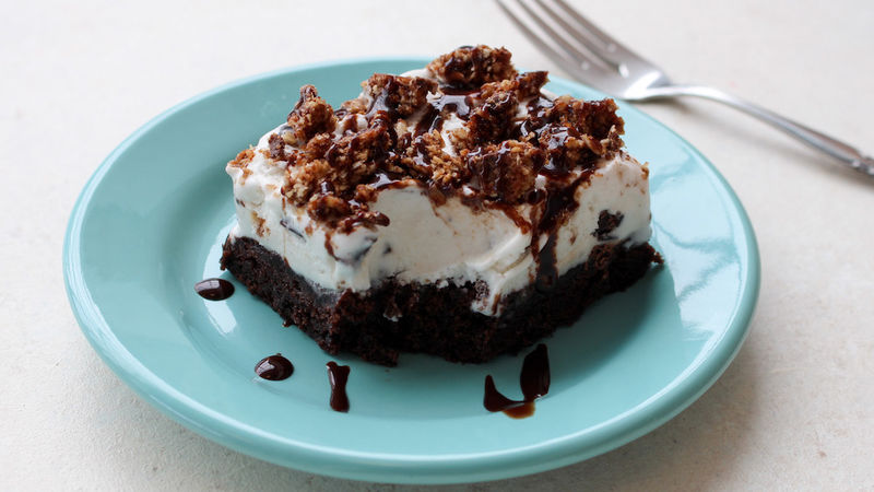 Brownie Ice Cream Crunch Bars