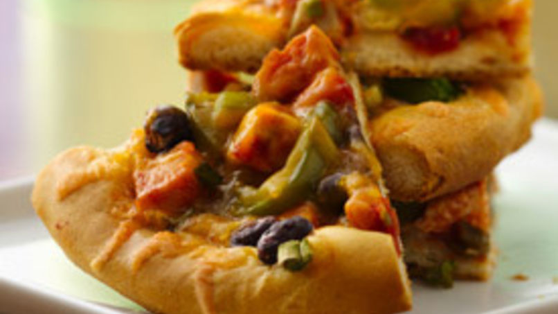 Chicken and Black Bean Tostizzas