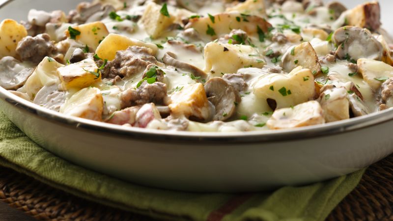 Easy Mushroom and Ground Beef Skillet Recipe ...