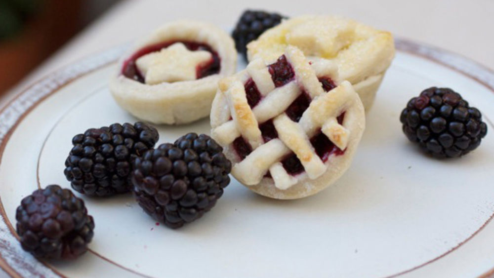 Mini BlackberryRaspberry Pies recipe from