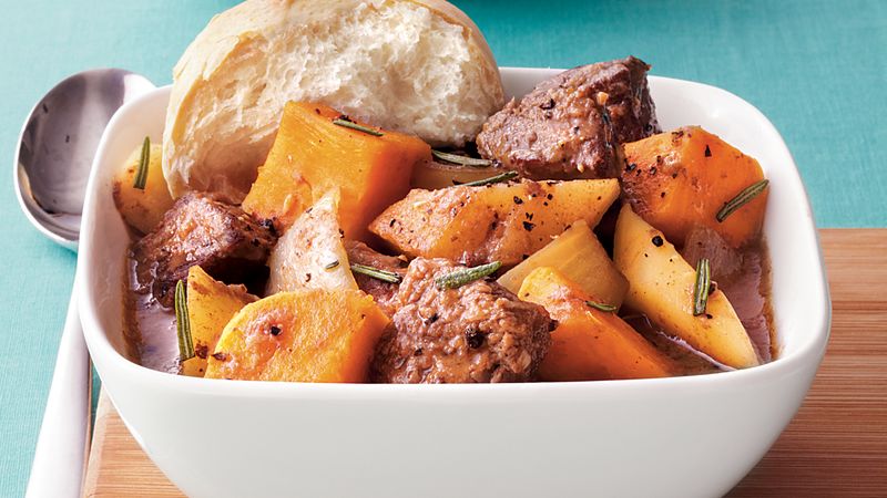 Harvest Beef And Sweet Potato Stew Recipe Pillsbury Com