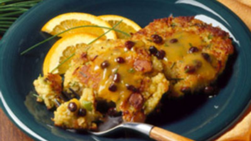 Couscous Patties with Citrus Sauce