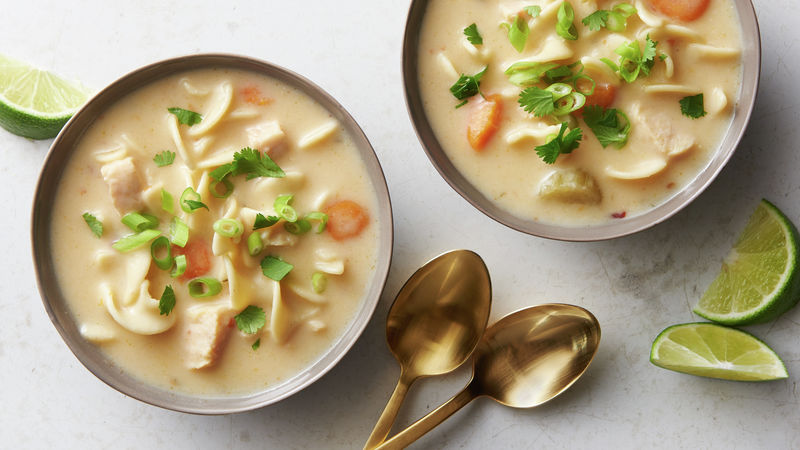 Thai Chicken Noodle Soup for Two