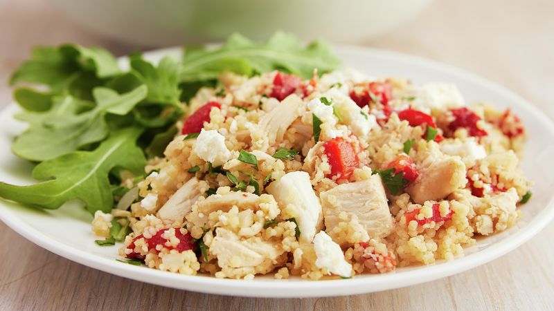 Chicken with Roasted Peppers and Couscous