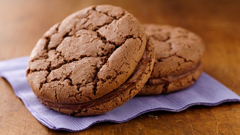Cocoa Crinkle Sandwich Cookies