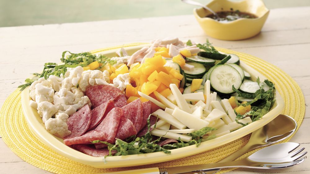 Summer Antipasto Salad with Balsamic Vinaigrette recipe from