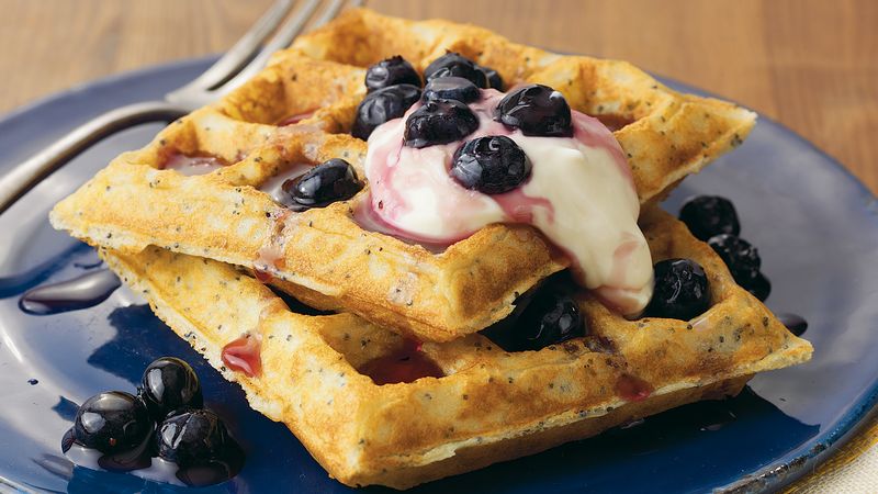 Lemon-Poppy Seed Belgian Waffles