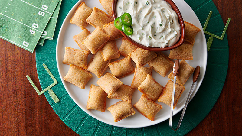 Jalapeño Popper Party Dip & Pizza Rolls