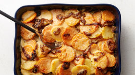 Sweet Potato and Caramelized Onion Gratin
