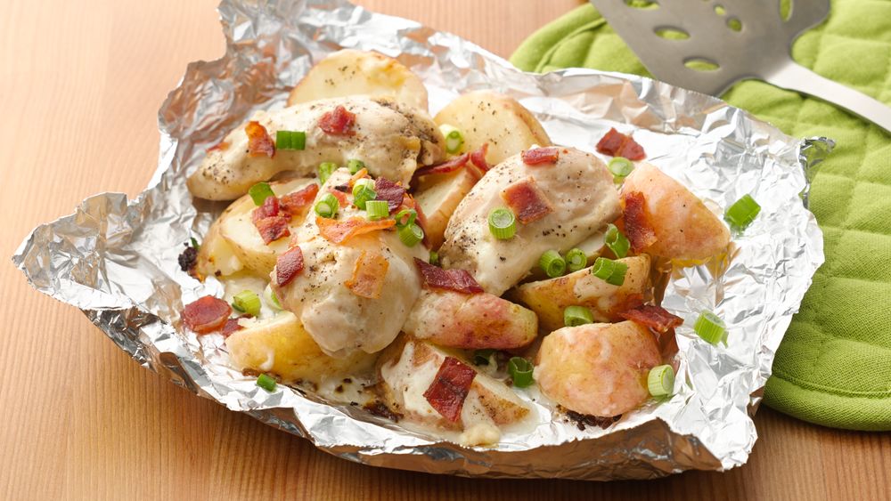 Ranch Chicken and Potato Foil Packs recipe from