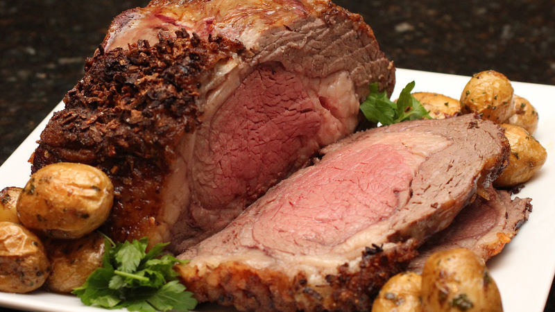 Onion Crusted Beef Prime Rib Roast Recipe Bettycrocker Com