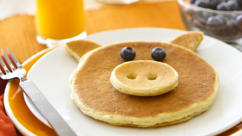 Piggy Pancakes Recipe BettyCrocker