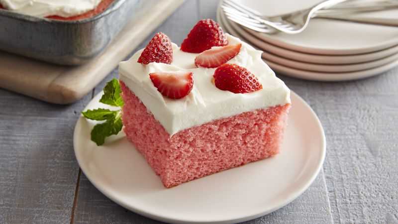 Strawberries And Cream Cake Recipe Bettycrocker Com