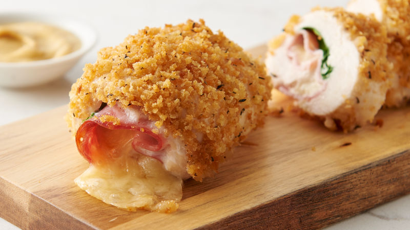 Chicken Cordon Bleu Roll Ups Recipe Bettycrocker Com