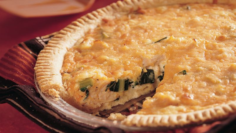 Collard Greens and Turkey Quiche