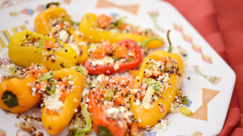 Quinoa-Stuffed Sweet Peppers