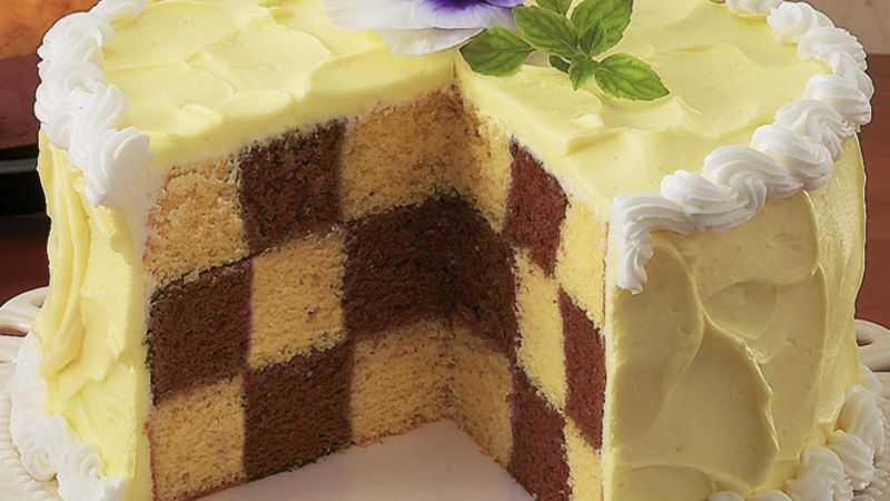 Chocolate Checkerboard Cake Recipe Bettycrocker Com