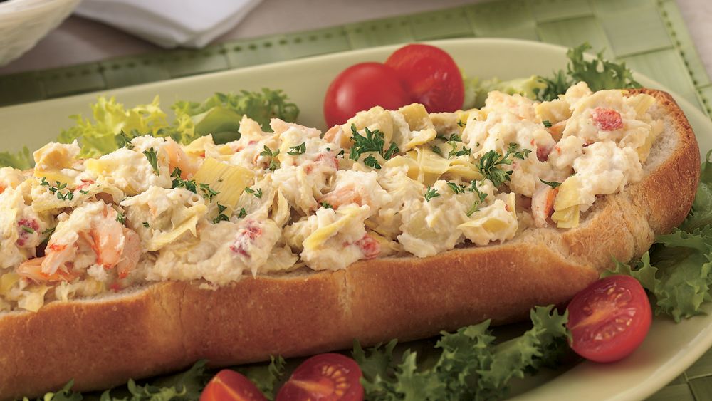 Bread Boat with Crab Spread recipe from