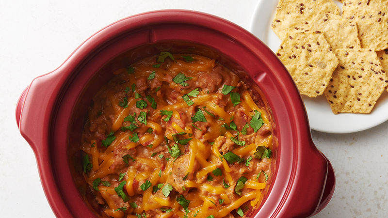 Trempette aux haricots au chorizo fumé à la mijoteuse