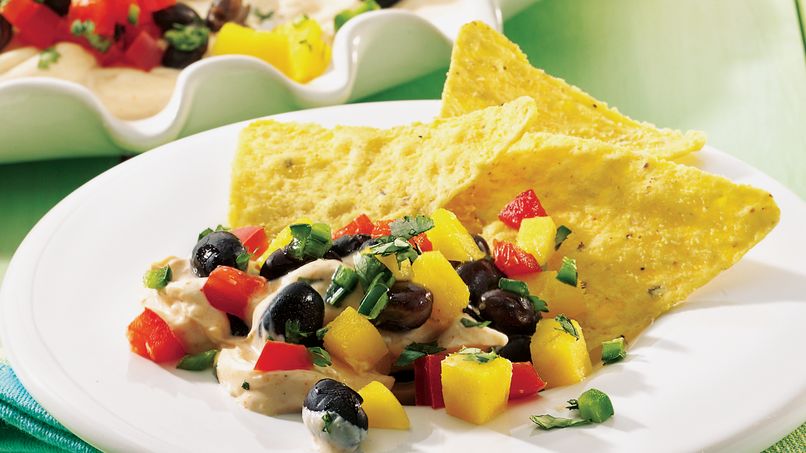 Caribbean Dip with Lime Chips
