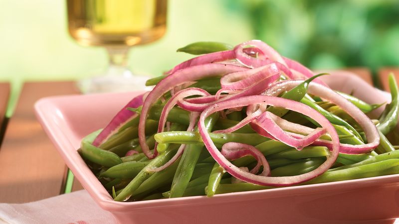 Green Beans with Pickled Onions