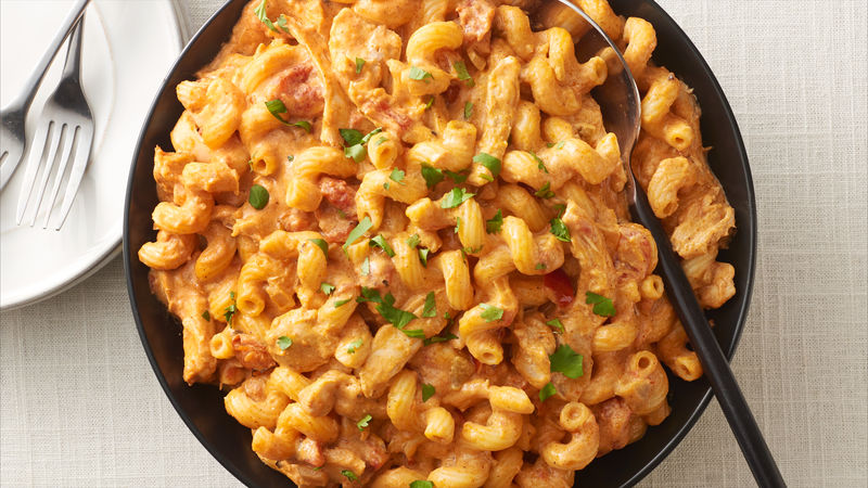 Slow-Cooker Cheesy Chicken Enchilada Pasta Recipe 