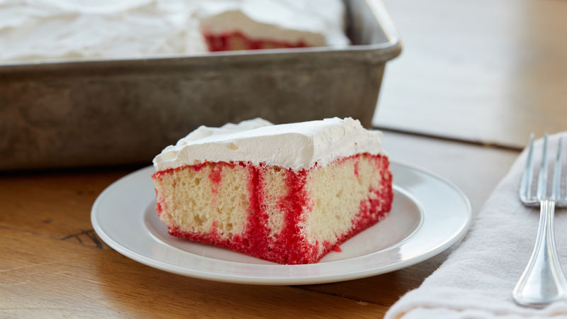 Raspberry Poke Cake Recipe Bettycrocker Com