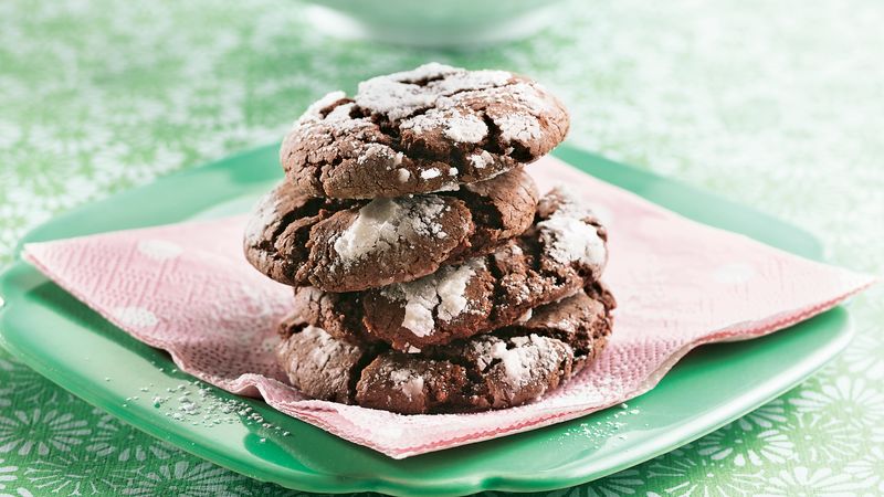 Cake Mix Fudge Crinkle Cookies