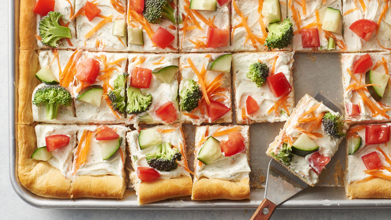 Easy Crescent Veggie Pizza Recipe - Pillsbury.com