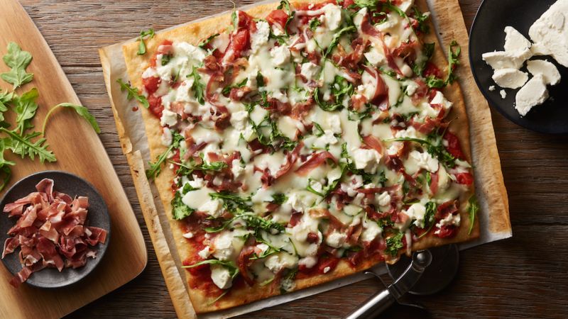 Prosciutto and Goat Cheese Pizza