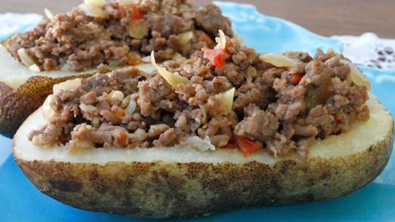 Cáscaras de Papa con Picadillo