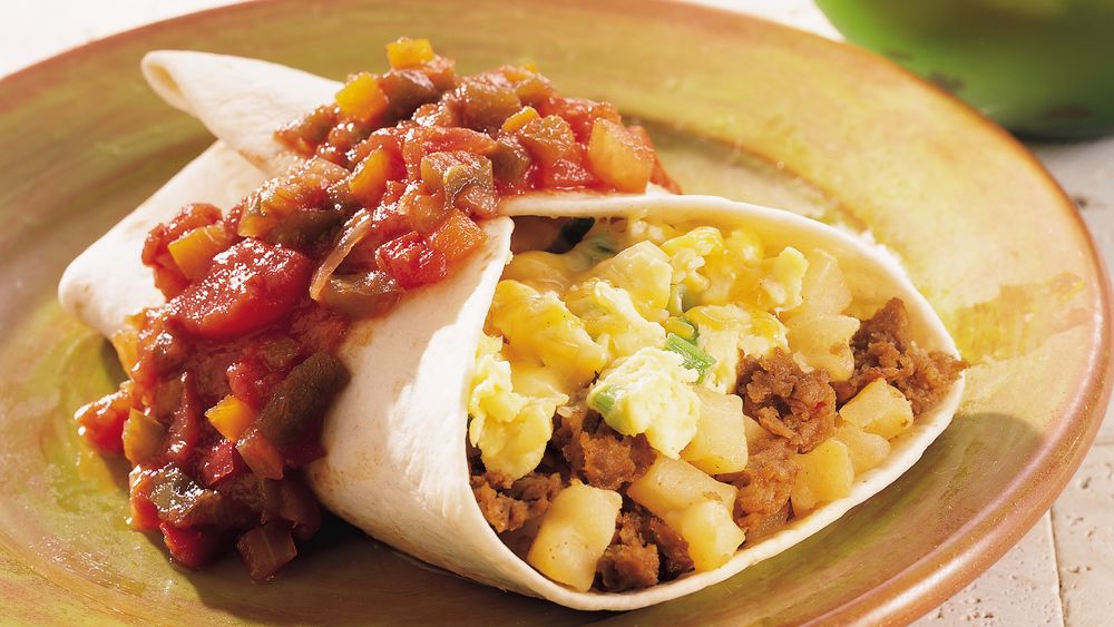 Chorizo and Egg Breakfast Burritos Recipe - Pillsbury.com