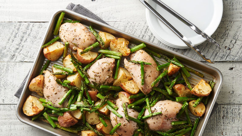 Rosemary Chicken And Potato Sheet Pan Dinner Recipe Pillsbury Com