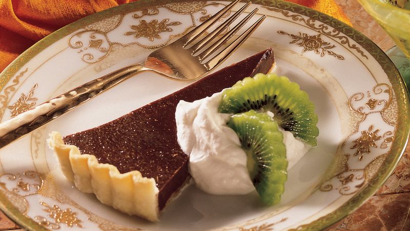 Bittersweet Chocolate Tart with Kiwi