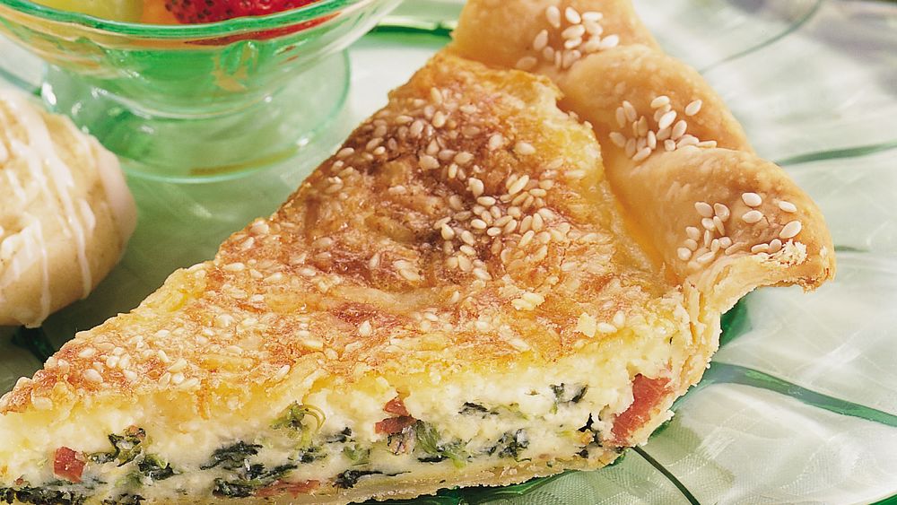 Dotted Swiss and Spinach Quiche Recipe