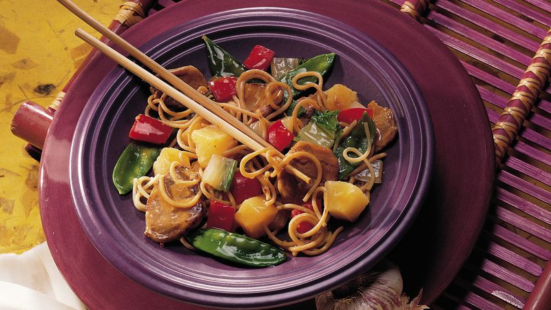 Chinese Pork and Pasta
