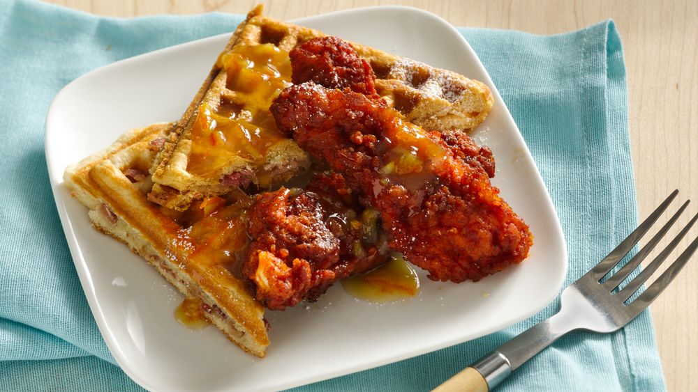 Buffalo Chicken and BBC Waffles Recipe