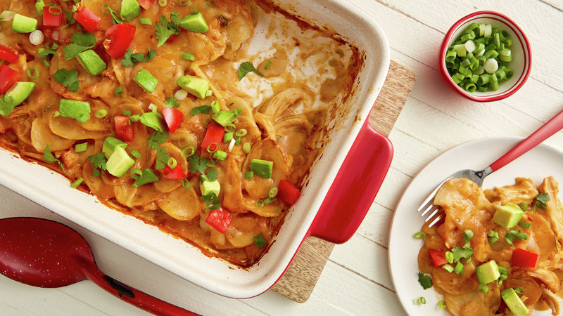 Mexican Chicken-Scalloped Potatoes Casserole