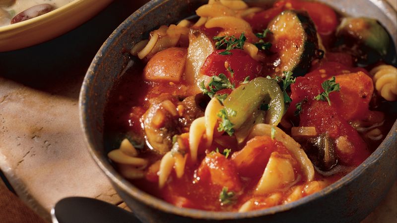 Roasted Vegetable and Rotini Soup