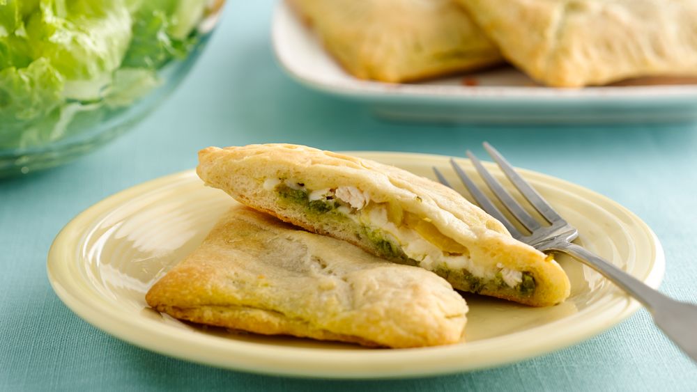 Rotisserie Chicken Pesto Crescent Pockets recipe from