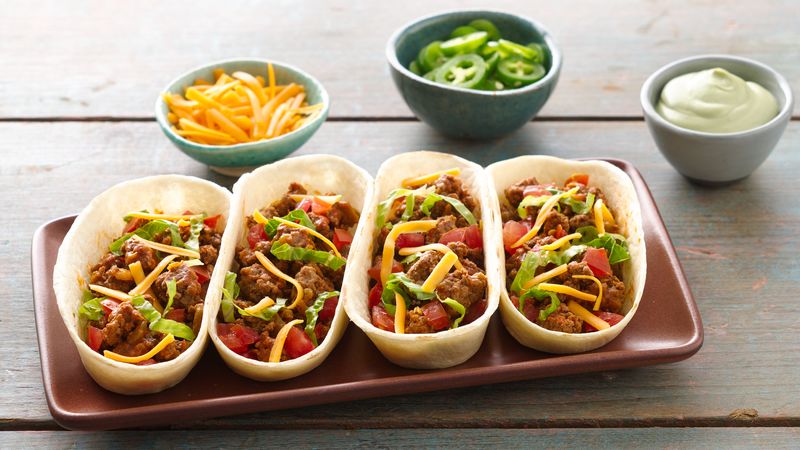 Bols de taco au boeuf prêts en 10 minutes