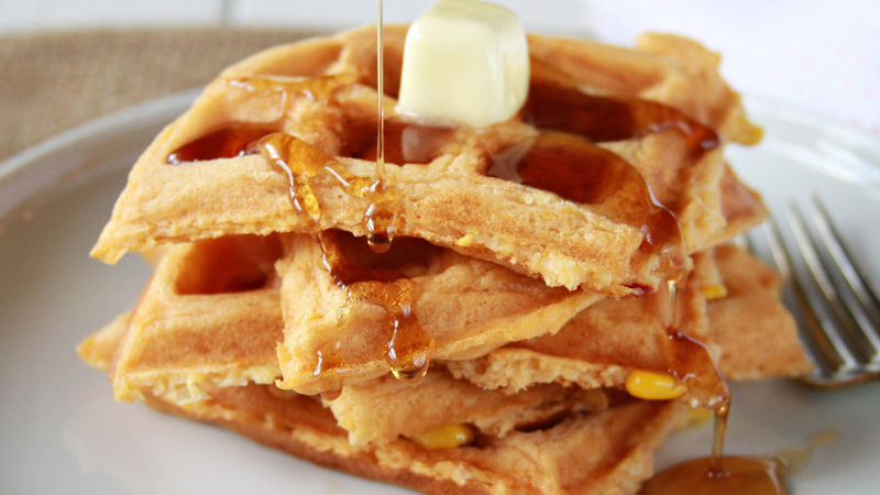 Spicy Sweet Corn Waffles