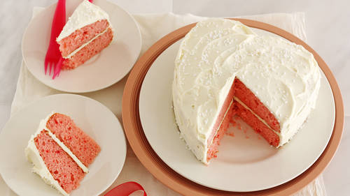 Strawberry White Chocolate Champagne Cake-image
