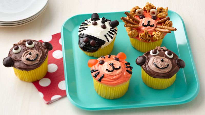 Jungle Animal Cupcakes Recipe Bettycrocker Com