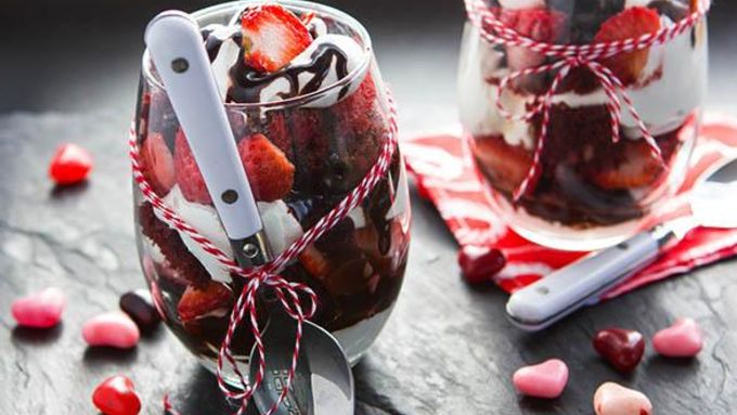 Chocolate Covered Strawberry Trifles