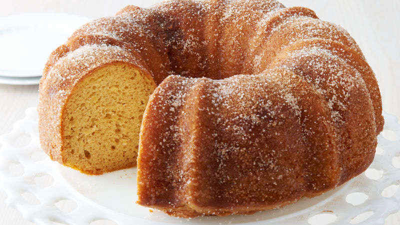 apple cider donut cake with glaze