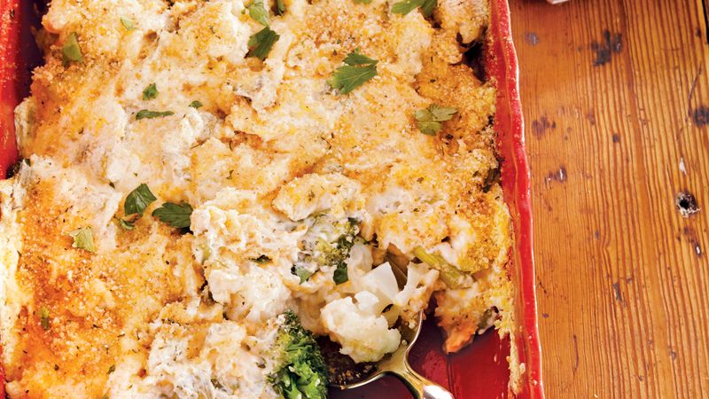 Broccoli and Cauliflower Gratin Recipe - Tablespoon.com