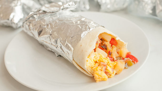 Freezer-Friendly Denver Omelet Breakfast Burritos