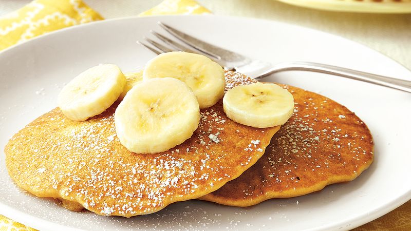 Peanut Butter Banana Pancakes Recipe Bettycrocker Com