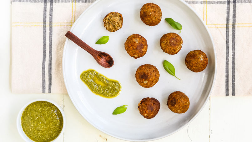 Croqueta de Verduras con Lentejas y Cebolla